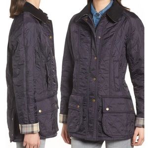 EUC BARELY WORN BARBOUR BEADNELL POLARQUILT IN NAVY SIZE US10/UK14